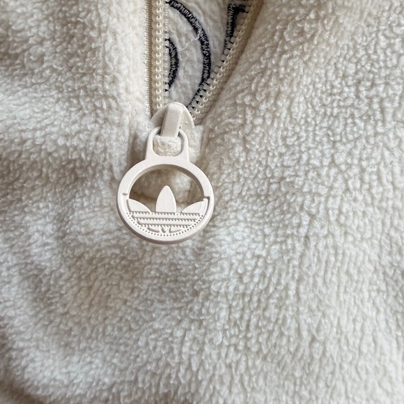 ADIDAS RETRO LUXURY 1/4 ZIP CROPPED SWEATER - Picture 3 of 5